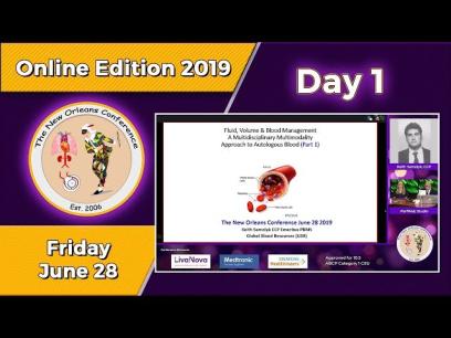 TNOC 2019 Day 1 Fluid, Volume, and Blood Management A multidisciplinary approach to autologous blood