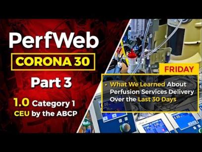 CORONA 30 What we learned about perfusion services delivery over the last 30 days